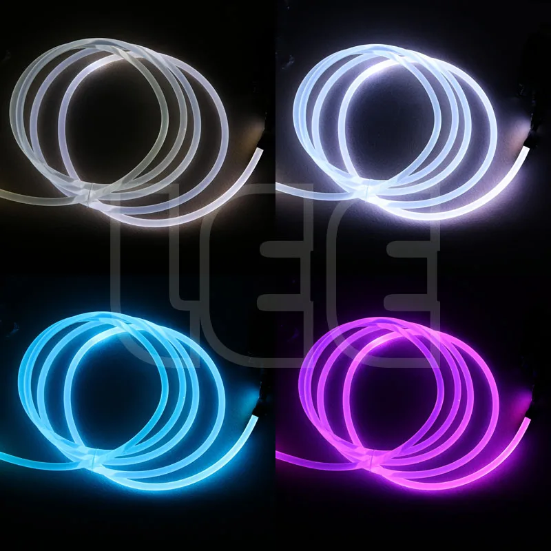 10M Transparent Side Glow Fiber Optic Light Cable fiber Optical Cable Car Night Lights 1.5mm~8mm for Home Decorative Light Cabel