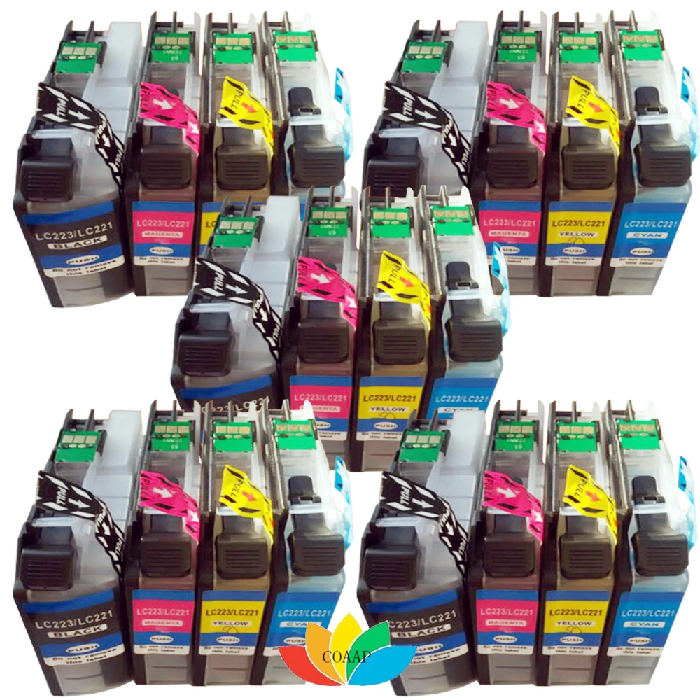 5 Set Compatible LC223 Ink Cartridge For Brother LC 223 / LC 221 DCP-J4120DW MFC--J5320DW J5620DW J5625DW J5720DW J480DW J680DW