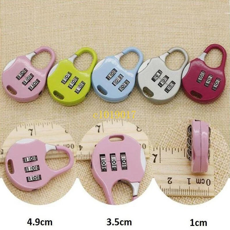 Hot 3 Digit Dial Combination Code Number Lock Padlock For Luggage Zipper Bag Backpack Handbag Suitcase Drawer#223