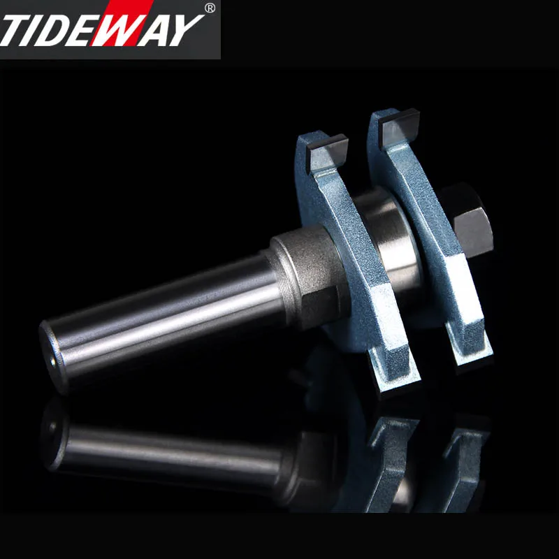 Tideway 1/2 "Vỏ Công Nghiệp Cao Cấp Dụng Cụ Làm Rau Cau 3 Răng Chữ T Router Bit Tenon Gỗ Cắt Phần Bit cho Gỗ