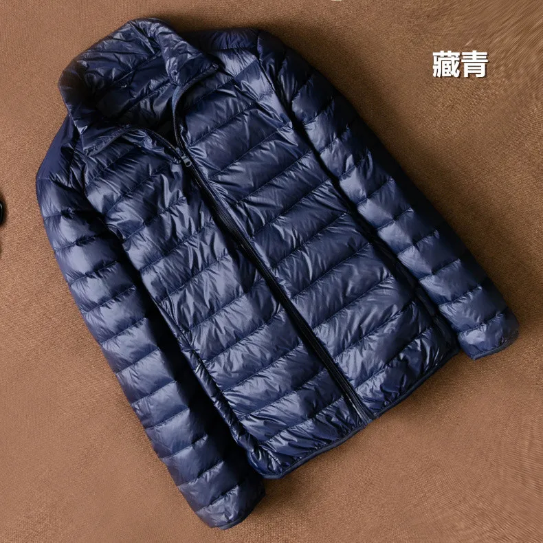 Men\'s Down Jacket Teenagers Ultra Light Down Coat Adult Down Jacket Winter Warm Down Jackets Puffer Light Wear Plus Size B-9594