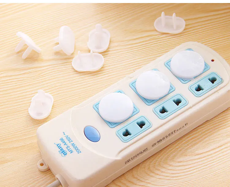 

10PCS/Set Euro standard Children electrical safety protective socket cover cap two three phase baby security Product For Kids