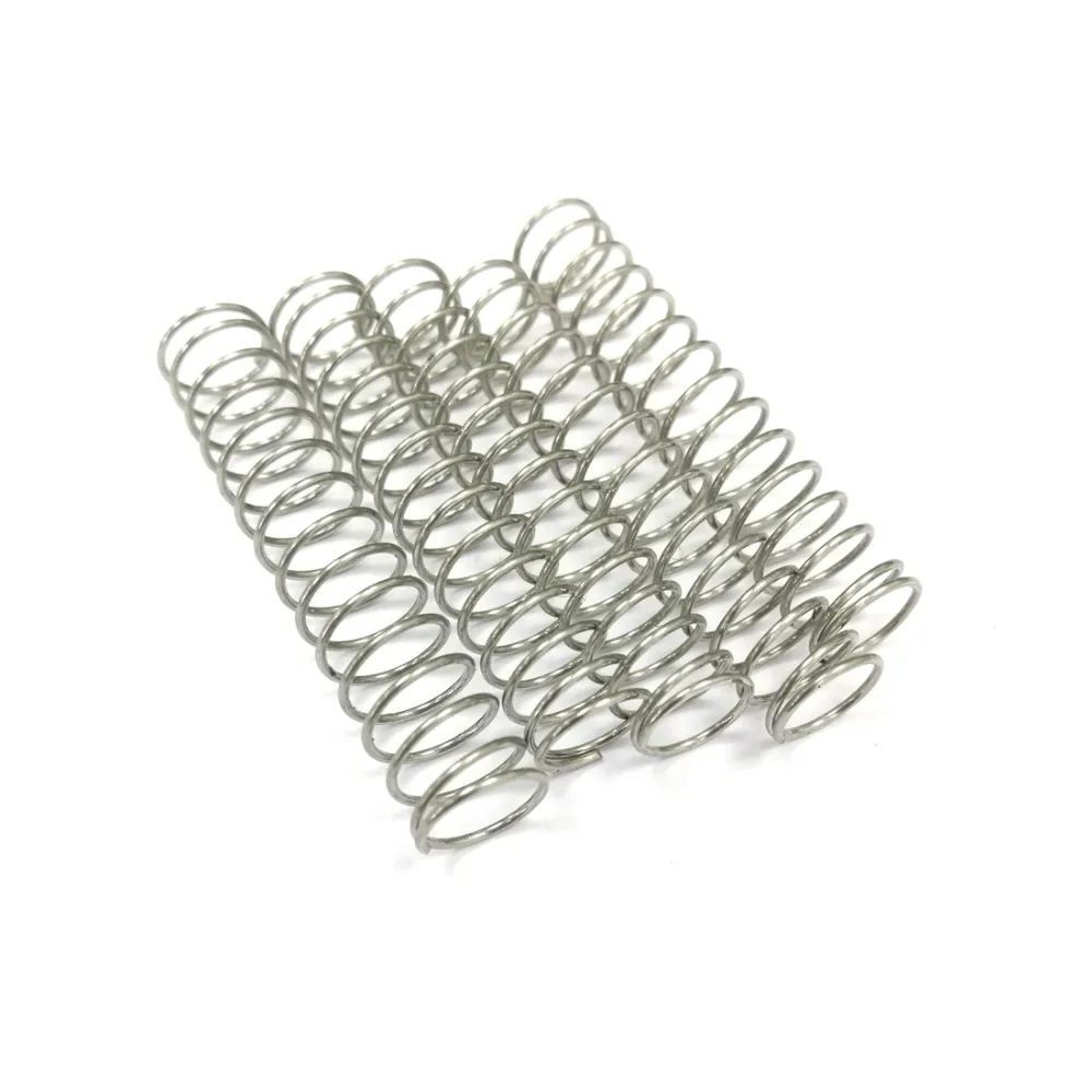 10pcs Stainless Steel Compression Spring Non-Corrosive Electrical Springs With Precise Surface Treatment for Toys Pens 0.8*10*50