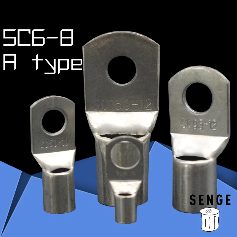 1piece SC(JGK)6-8 tinned copper cable lugs crimp type Electric power fittings equipment contact A type National Standard