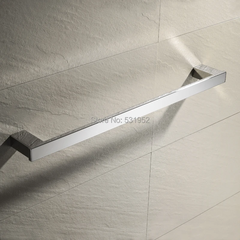 24 inch Towel Rail Bar Stainless Steel Bath Single Towel Bar Rack Square Hotel Towel Bar Hanger Shower Hand Towel Holder