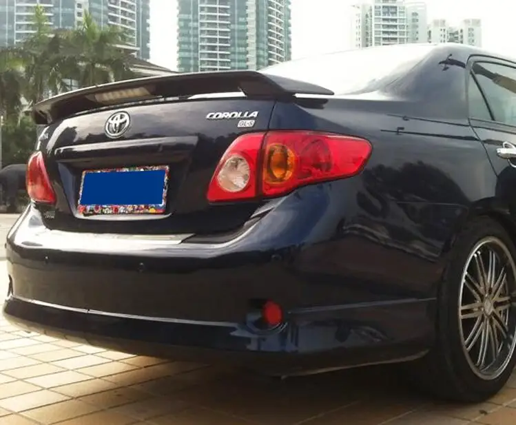 High Quality /UnpaintedPainted Factory Style W/LED ABS Spoiler For Toyota Corolla 2003-2013 Sedan