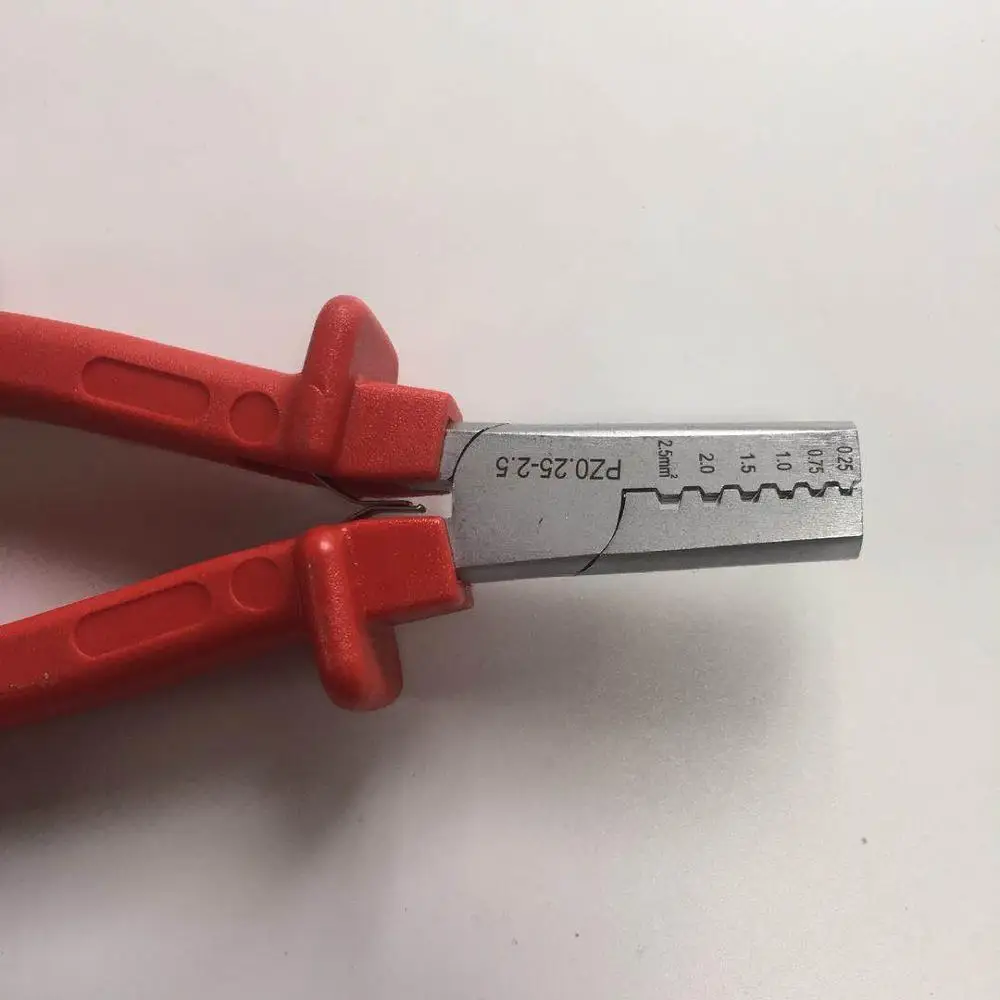 0.25-2.5mm2 มินิเคเบิ้ลปลายแขนขนาดเล็ก Ferrules Crimping Crimper plier
