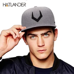 Hoge Kwaliteit Grijze Wollen Snapback 3D Doorboord Borduren Hip Hop Cap Platte Wetsvoorstel Baseball Cap Voor Mannen En Vrouwen