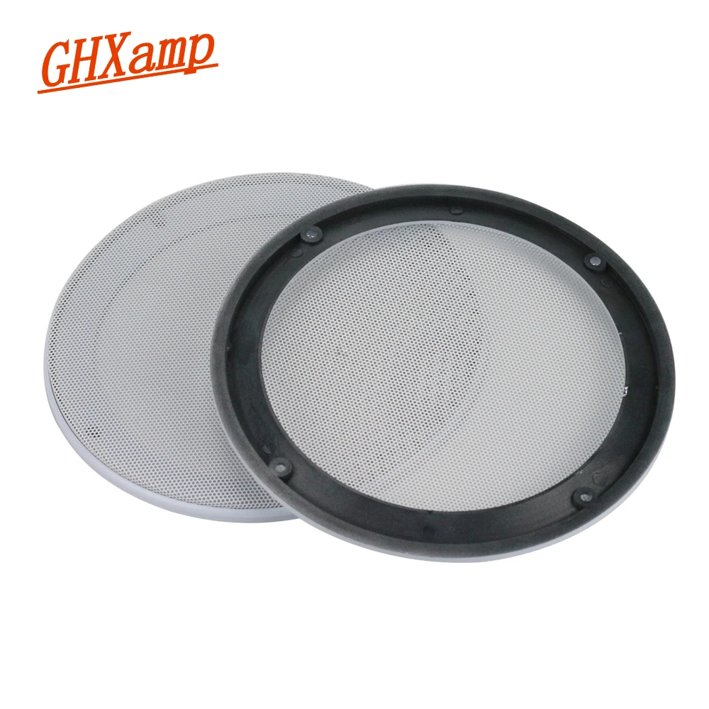 GHXAMP 5 inch 6.5 inch 8 inch Subwoofer Car Speaker Grill Mesh Auto LoudSpeaker Decorative Protective Cover ABS High-end White