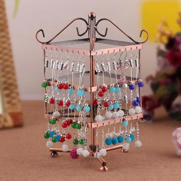 96 Holes Earrings Stud Necklace Jewelry Display Jewllery organization Multi-functional Metal Display Stand Holder