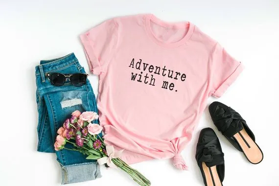 Sugarbaby Adventure Shirt Travel Funny T shirt Women Graphic Tees wanderlust tumblr teen Clothing Hiking Gift for Women Tops