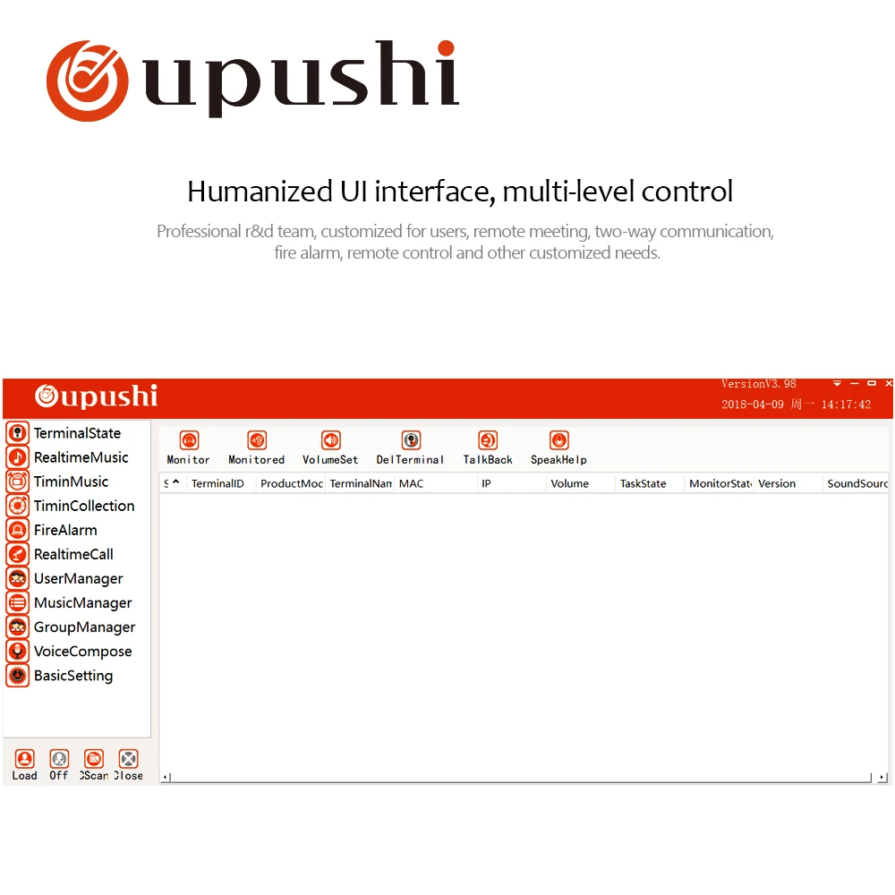 Oupushi altoparlanti IP impermeabili per esterni altoparlante a colonna wireless di rete attiva IP66 per sistema di diffusione sonora