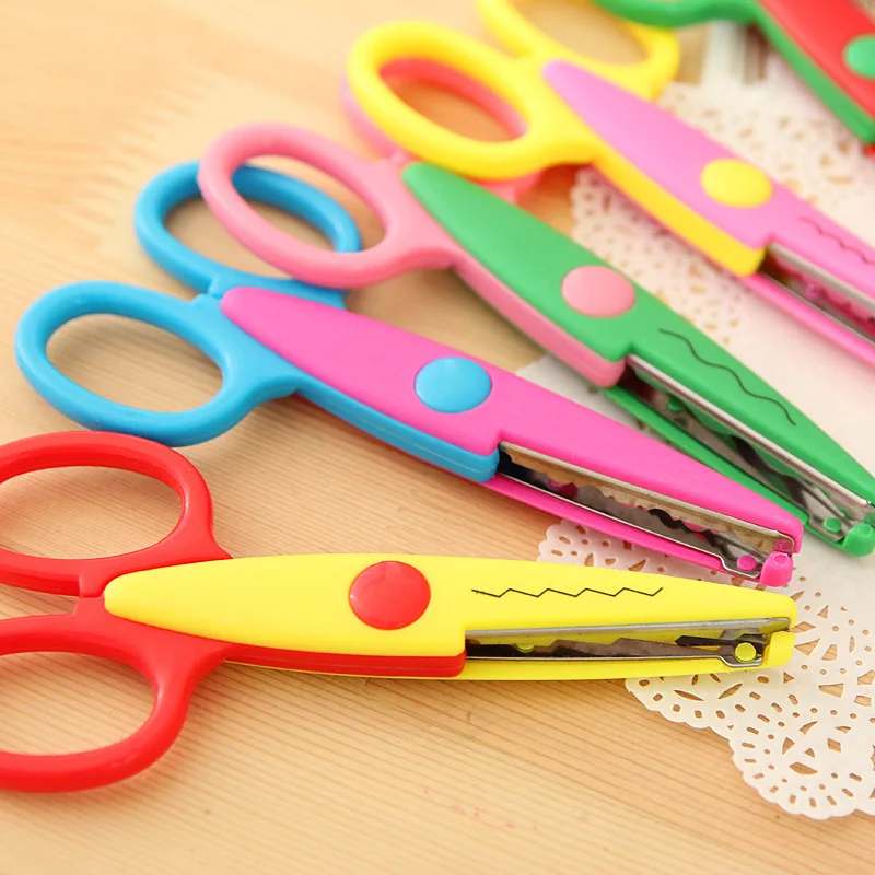 1PC Lace DIY Scissors Scrapbook Paper Photo Tools Diary Decoration Safety Scissors 6 Styles Selection