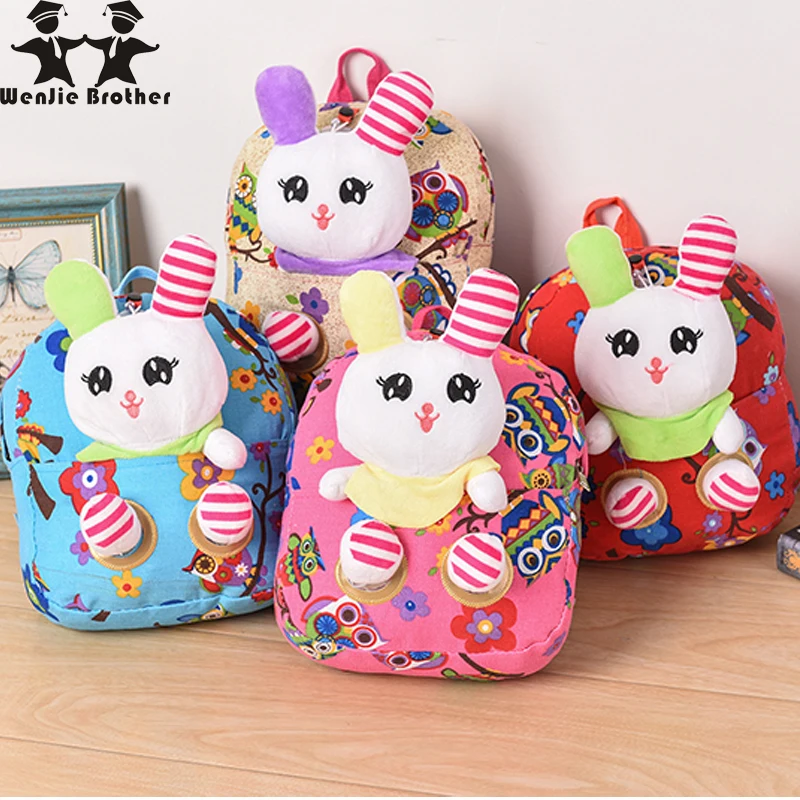 

wenjie brother kids bags girls cute rabbit children backpacks school bags Children's backpack for kindergarten baby school bag