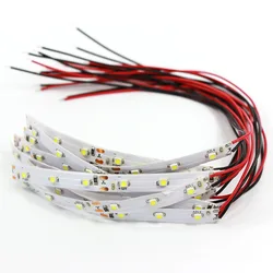 Evemodel DD07 10pcs Pre-wired Soft 10CM Light Strip 6pcs SMD LED 3528 Warm White Bright White Self-adhesive 12V 20cm Long Wire