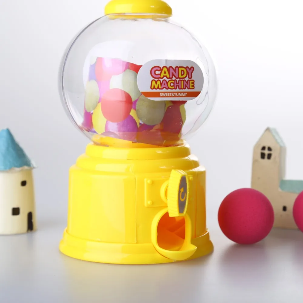 Mini máquina de doce em forma de bolha, dispensador de bola de goma, economia de dinheiro, caixa de brinquedos para presente de bebês, 14.5*8.7cm