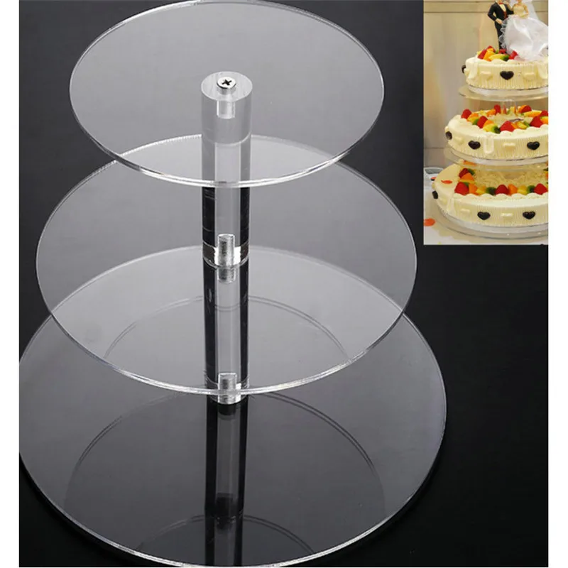 3/4/5 Tier Crystal Acrylic Cake Stand Round Cupcake Holder Shelf Wedding Birthday Party Cup Cake Display Stands Decorating Tools