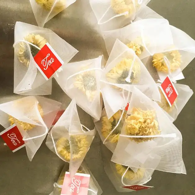 

5000pcs/lot Nylon Empty Pyramid Tea Bag Tea Infuser New Tea Strainer Teabags 5.8cmx7cm SN042
