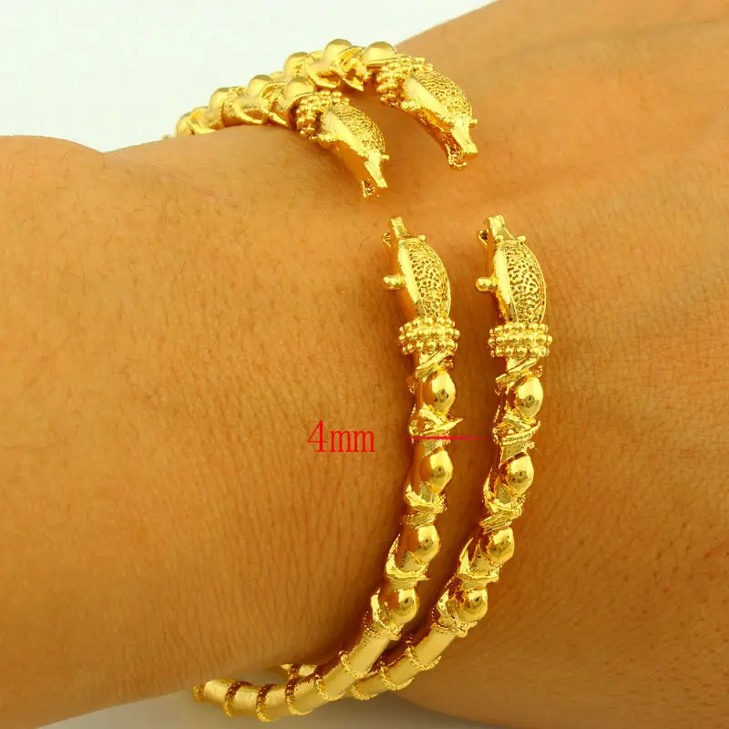 New Dragon Bracelet For Women Men Gold Color Bangle jewelry Ethiopian/USA/African Animal bracelet bangles Items