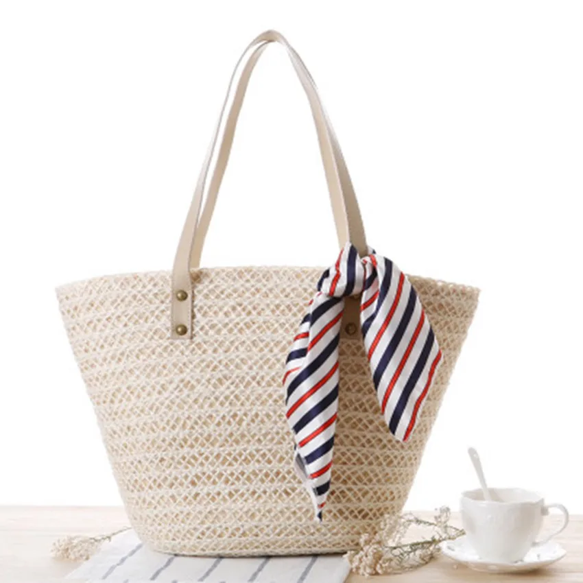 

The new Korean version of the Sen women's straw woven bag linen package shoulder beach bag