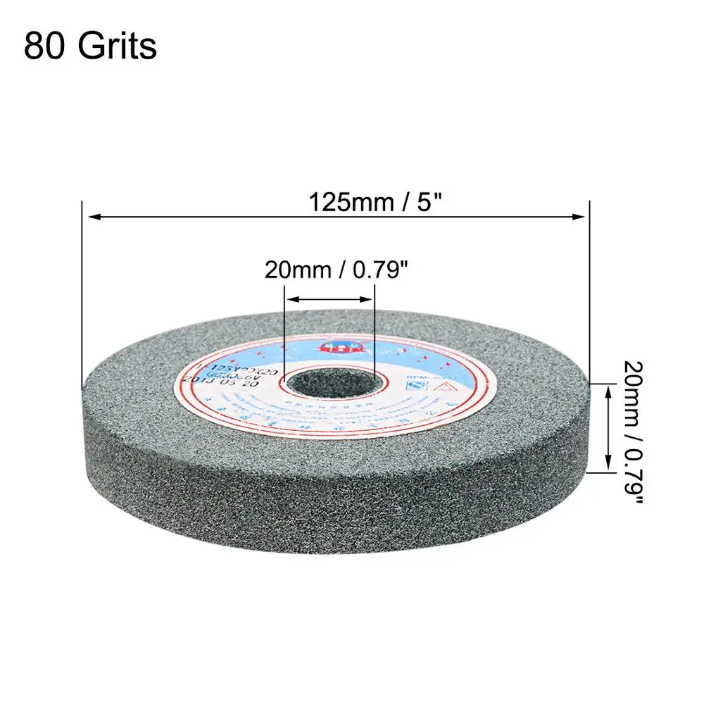 Uxcell 4/5 Inch Bench Grinding Wheel Polishing Pad Grinding Disc Stone Surface Grinding Ceramic Metal Grinder Rotating Tool