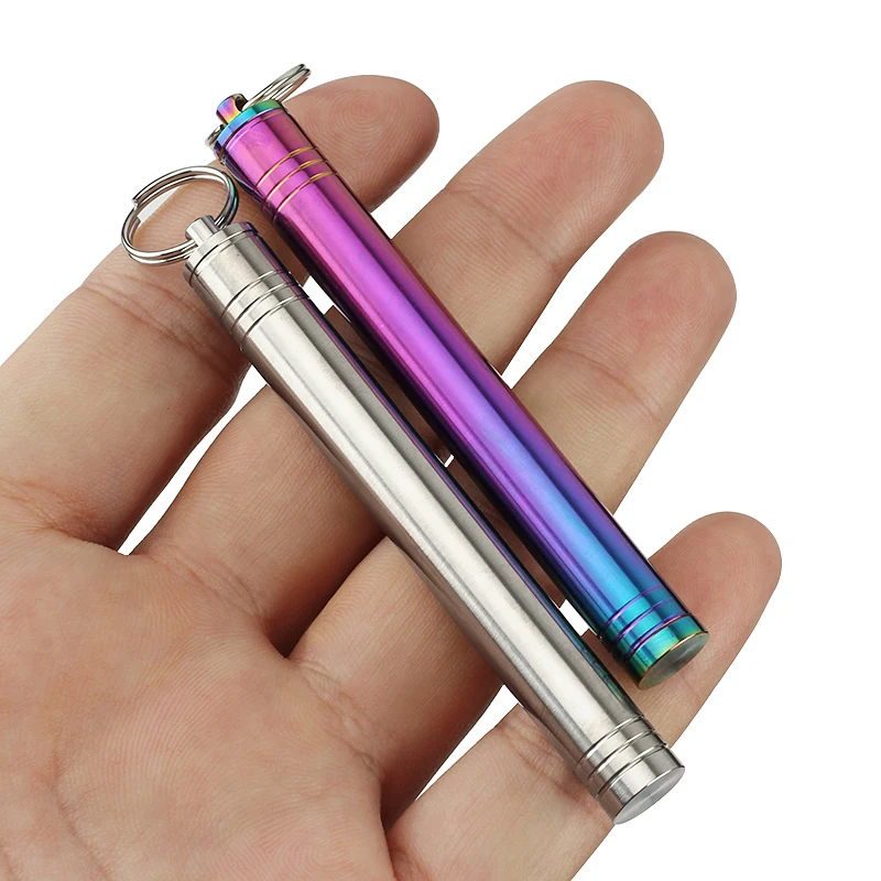 Titanium Alloy Seal Waterproof Toothpick-holder Receive Toothpick Canister Bottle EDC Tool