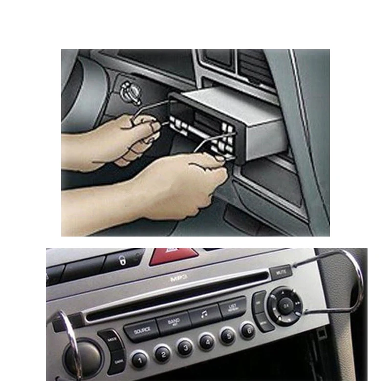 Juego de herramientas de extracción de Radio para coche, reproductor de CD estéreo de Audio Interior automotriz profesional, 20 piezas por Kit