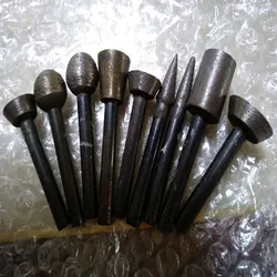 6mm shank diamond carving and grinding head for stone carving and grinding used on the electric drilling machine 9 pieces a set