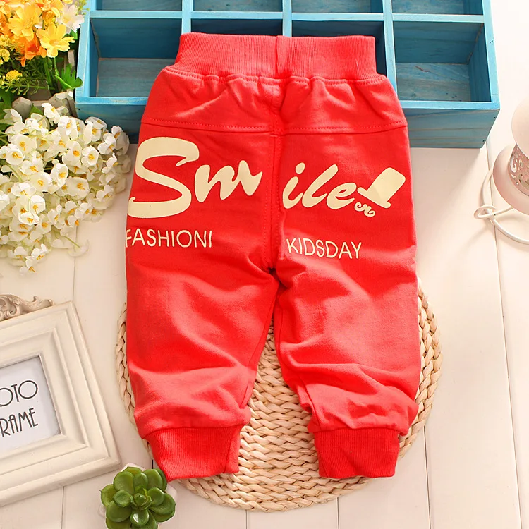 2015 New autumn cotton Cartoon cute kids pants Boys Girls casual pants sports trousers harem pants 0-3 year baby pants