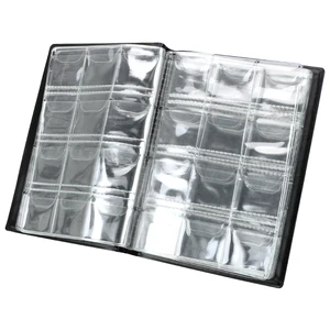 ألبوم مجموعة العملات المعدنية الجلدية PU الاصطناعية من Niceyard ، حقائب تخزين ، فيلم PVC ، مع جيوب 120/60 أعلى 6 مبيعات 60x60 إطار صور - No6