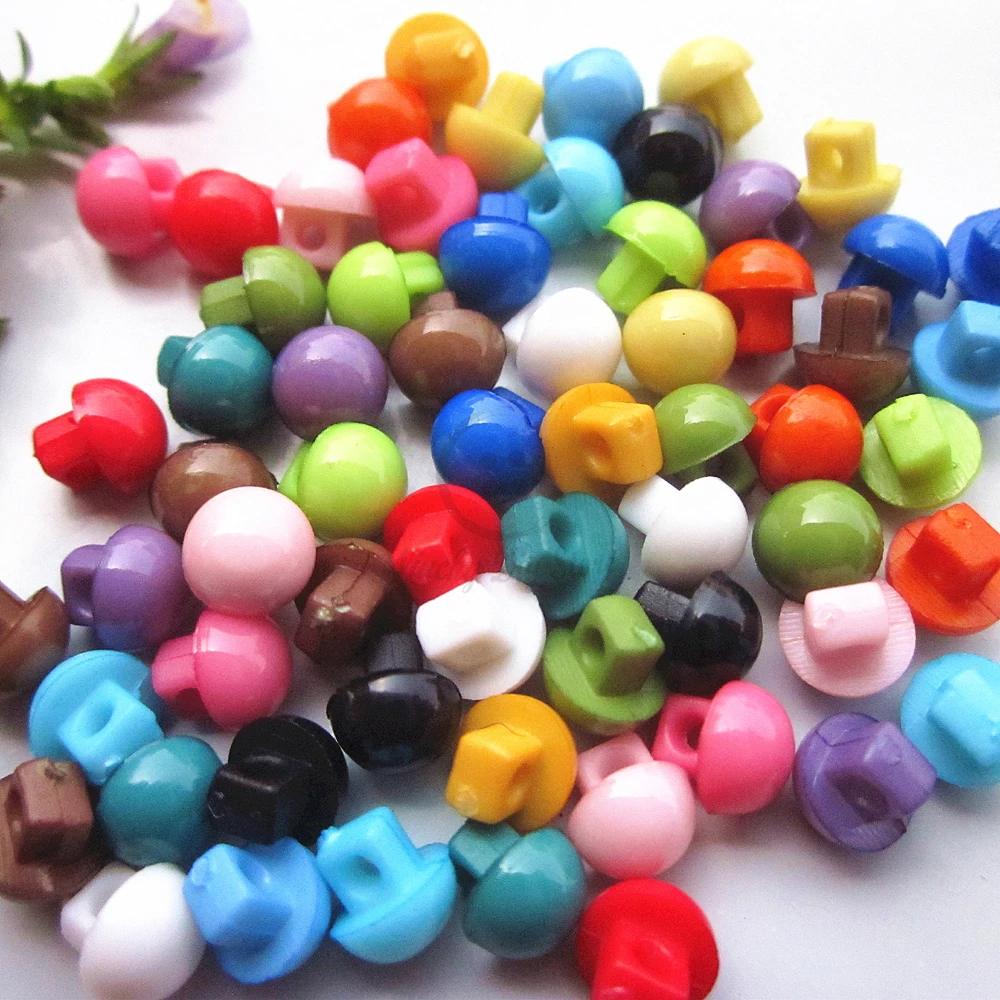 Mini buttons 144pcs 1 / Mixed Color Shank 5mm Little Doll Buttons for Diy Sewing Craft and Scrapbooking Accessories