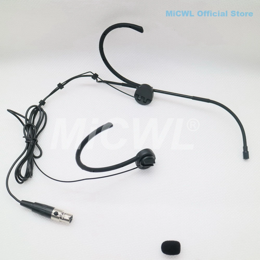 

Headset Headworn Microphone For Shure Foldable Earset Mic Wireless BeltPack Transmitter TA4F mini XLR 4Pin MiCWL E6i Black Beige