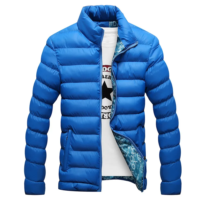 Chaqueta gruesa acolchada de algodón para hombre, Parka ajustada de manga larga, prendas de vestir exteriores acolchadas, abrigos cálidos, novedad de invierno, 2024