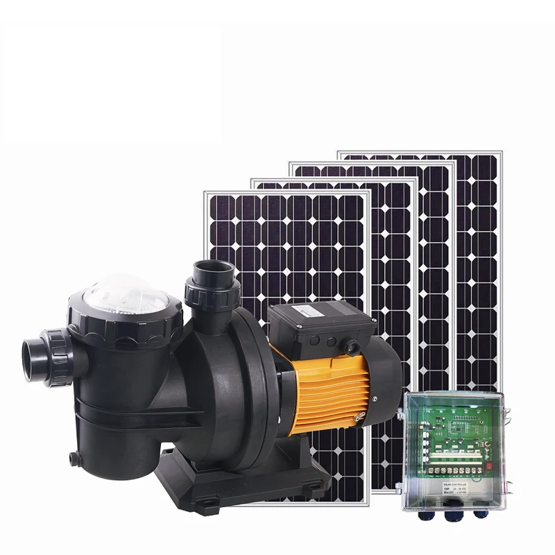 DC48V 500W swimming pool filter pump 17T/h 15m solar powered pool pump kit solar swimming pool pump for home