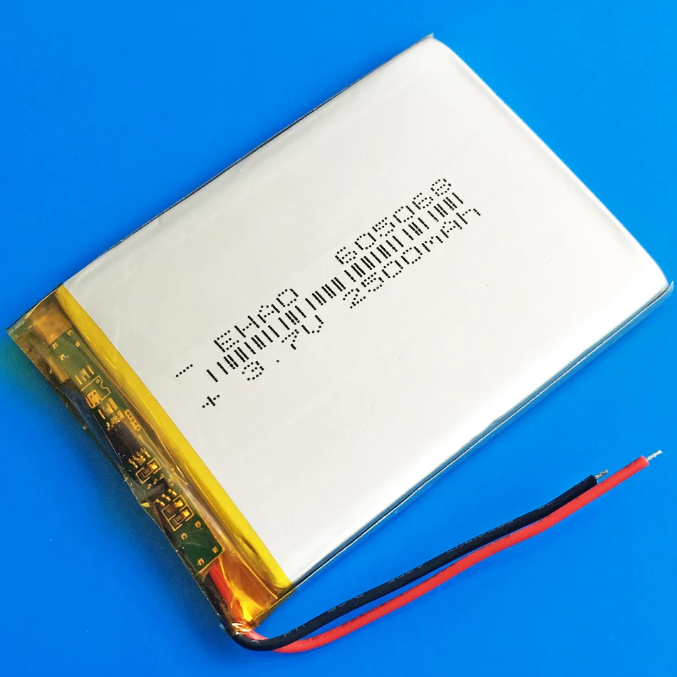 Литий-полимерная аккумуляторная батарея 3,7 2500 В 605068 мАч для GPS DVD PAD Power Bank, электронная книга, камера, планшет, ПК, ноутбука, динамик
