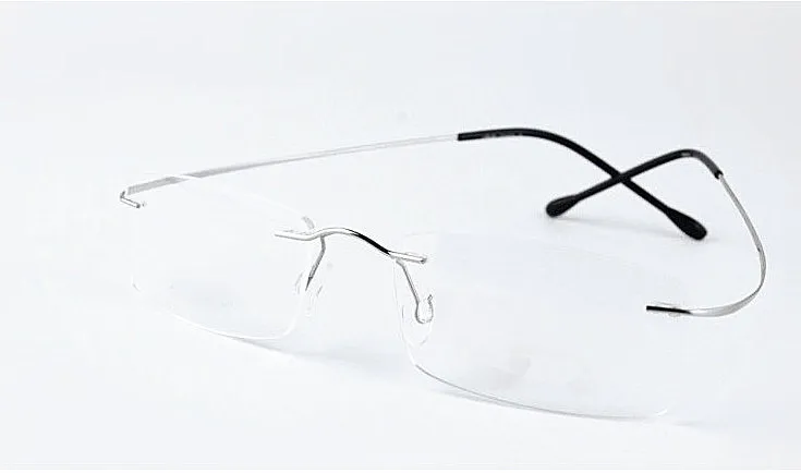 Rimless titanium Optical frame fashion women men ultra-light eyewear glasses Frame for Myopia eyeglasses go with cases