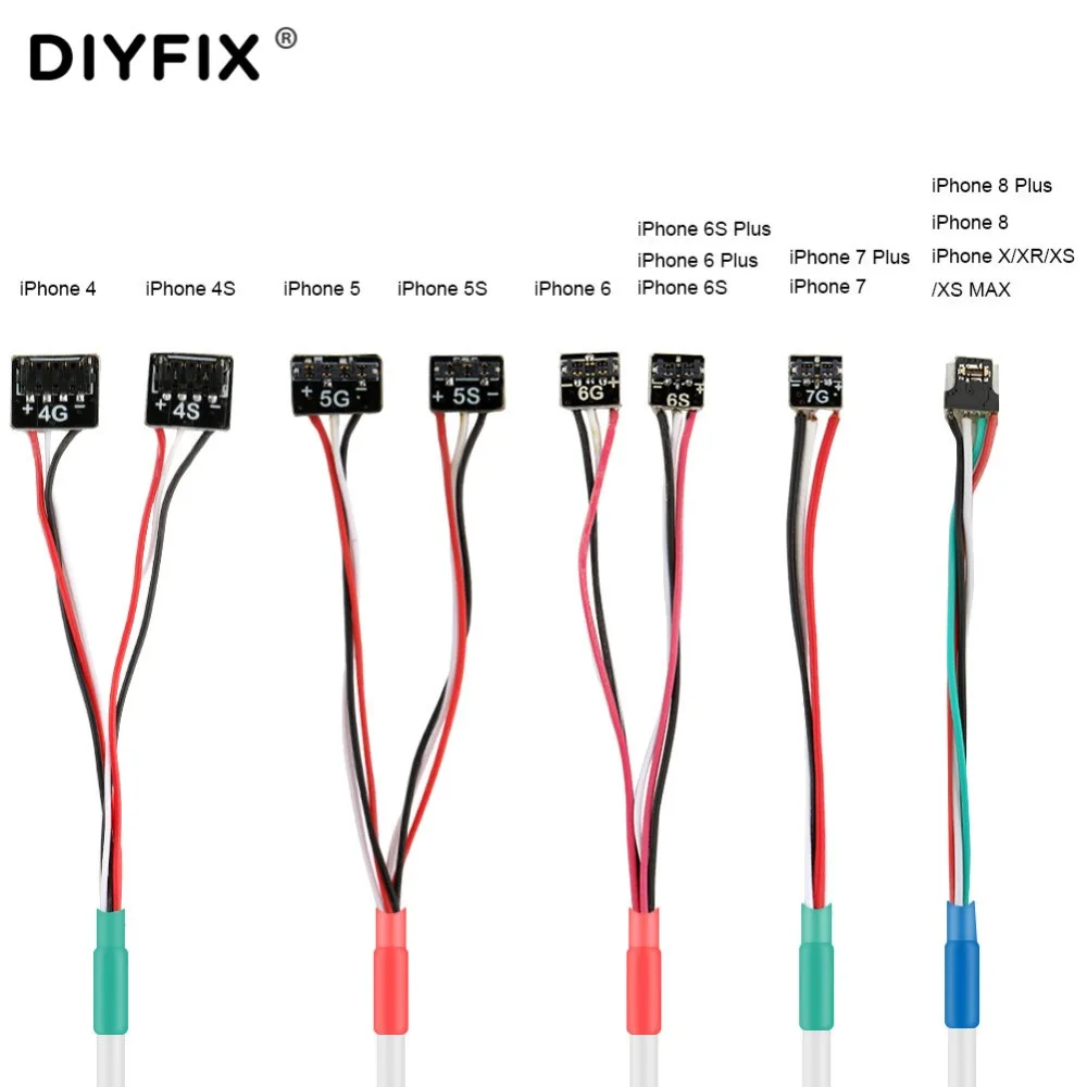 DIYFIX Professional DC Power Supply Cable Phone Dedicated Power Test Cable for iPhone 4-XR XS MAX Logic Board Charging Test Wire