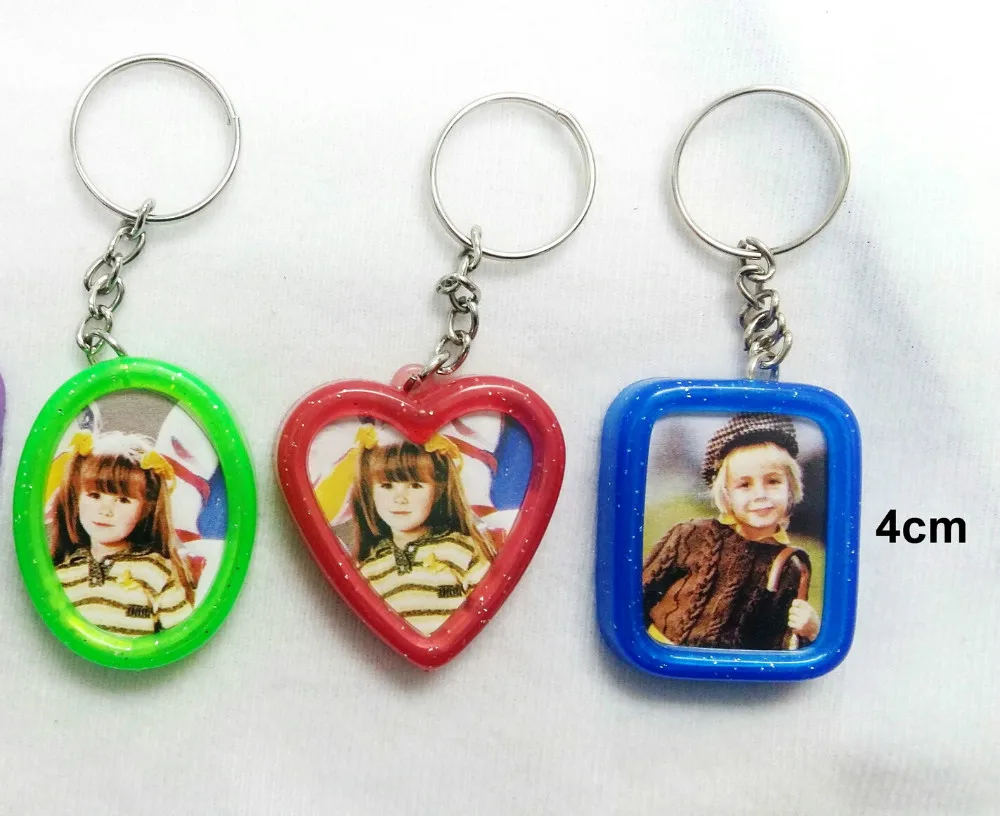 1/5/10pcs Plastic Photo Frame Keychain Blank Keyring Clear Picture Pendant Snap-In Custom Insert Photoes party favor pinata toys