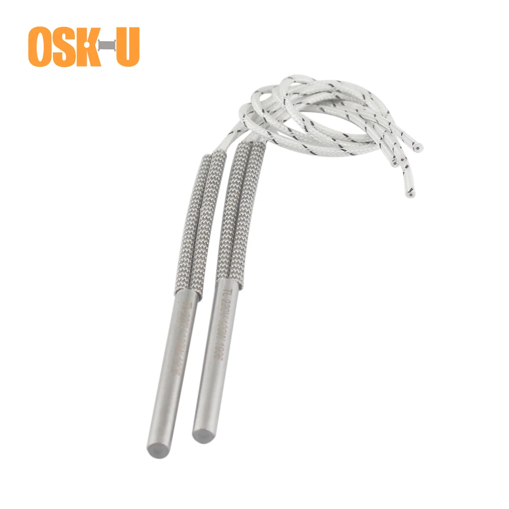 2PCS เครื่องทำความร้อนองค์ประกอบ 6 มม.เส้นผ่านศูนย์กลางหลอด 220V สแตนเลสสตีลไฟฟ้าหลอดความร้อนองค์ประกอบกำลังไฟ 80/100/150W