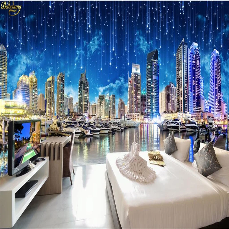 

beibehang custom photo wall mural wallpaper Luxury HD Star City large mural wall paper home decor living room bedroom background