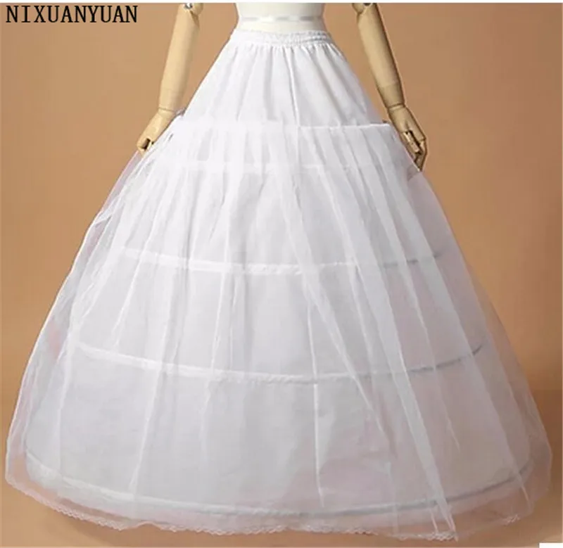 NIXUANYUAN vente en gros 4 cerceau gros jupon sous-jupe pour robe de bal robe de mariée sous-vêtements Crinoline 2021