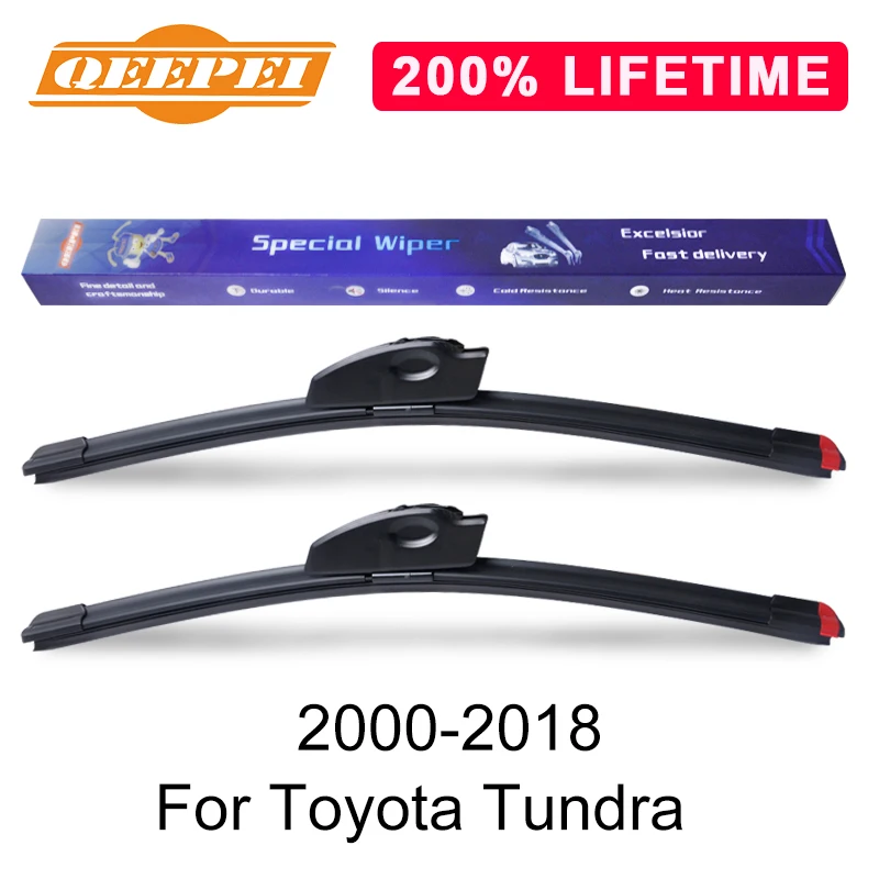 

QEEPEI Replace Wiper Blade For Toyota Tundra 2000-2018 Silicone Rubber Windshield Windscreen Wiper Auto Car Accessories