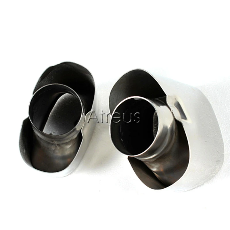 OVERE 1pair Stainless Steel Chrome Car Exhaust Tips Muffler Pipe Tailpipe Cover For BMW X5 E53 E70 Accessories 2000-2016