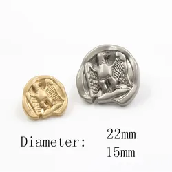 15mm 22mm 10 sztuk/partia sowa metalowy przycisk złoty czarny sweter płaszcz dekoracji koszula przyciski akcesoria DIY JS-0055