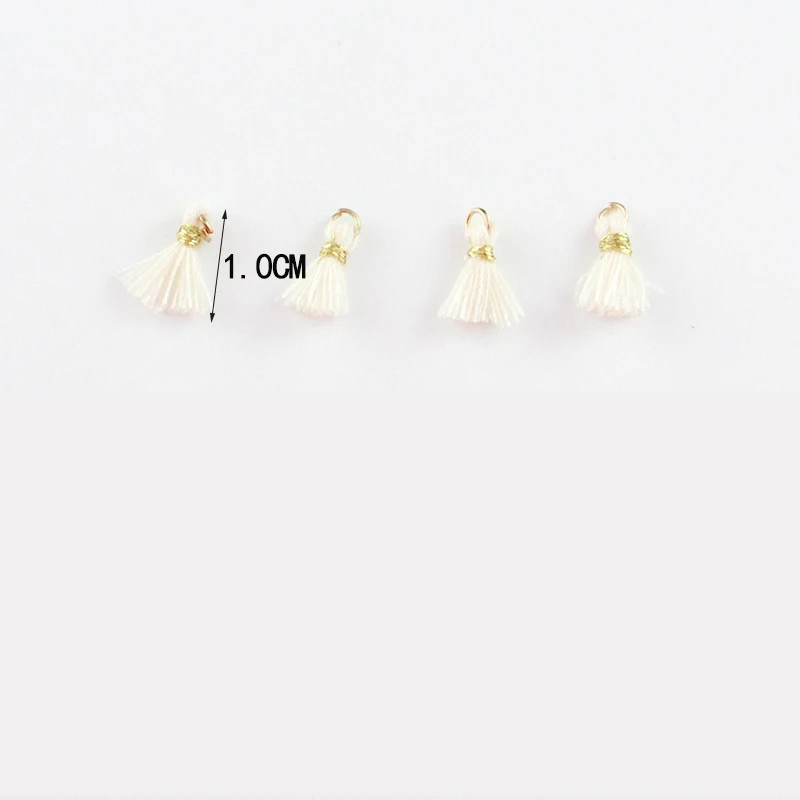 10 pz 1CM Mini filo di cotone nappa ciondolo fai da te per gioielli che fanno braccialetto fai da te chiave cellulare ciondolo trovare nappe