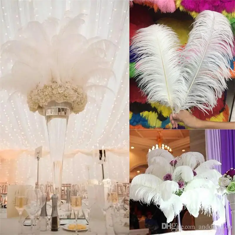 

wholesale 50pcs lot 6-26 inch Ostrich Feather Plume white,Wedding centerpieces table centerpiece decor party event decor