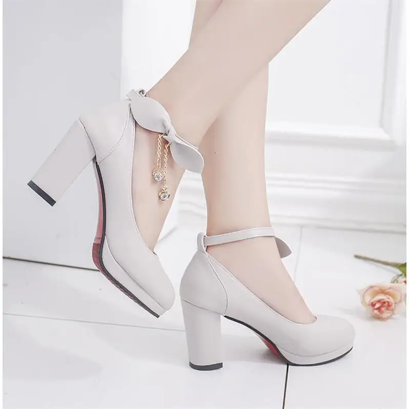 New Fashion tacchi alti donna pompe tacco sottile classico rosa beige sexy scarpe da ballo da ballo scarpe Butterfuly-kont