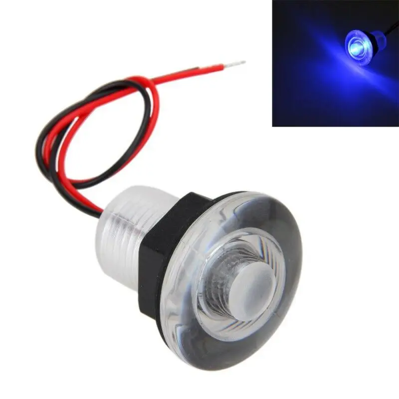 6PCS 12V 38mm Blue LED Navigation Light Boat Marine RV Lamp Waterproof For Yacht Marine Boat LED Navigation Light Sailing Signal