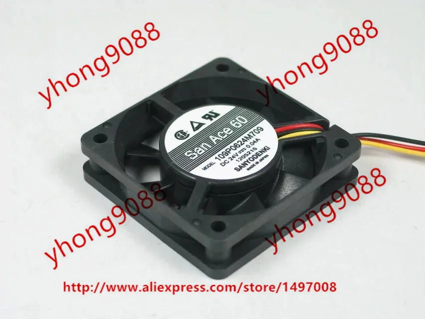 

SANYO DENKI 109P0624M709 DC 24V 0.04A 60x60x15mm Server Cooling Fan