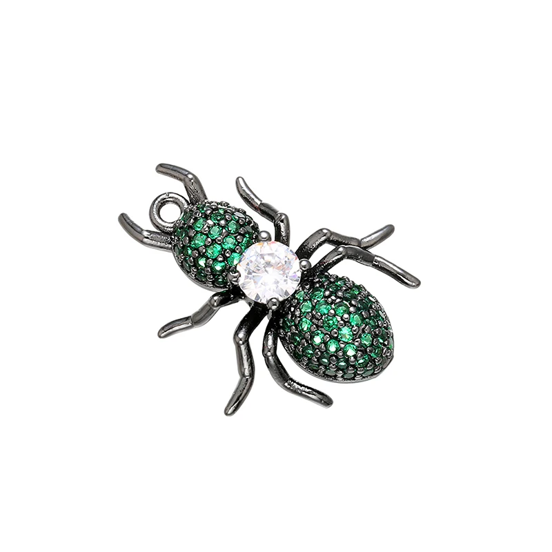 ZHUKOU 18x22mm sparkling crystal insect pendant for necklace earrings bracelet Cubic Zirconia jewelry accessories model:VD426